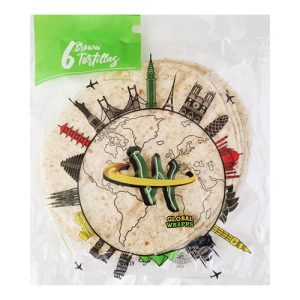 6 Brown Tortilla Global Wrapps (19CM) 12 per box
