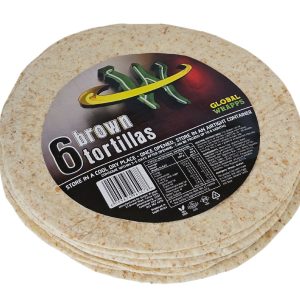6 Brown Tortilla Global Wrapps (19CM) 12 per box