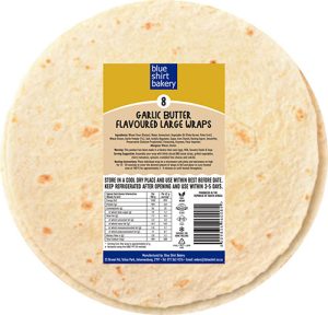8 Garlic Butter Wraps (27CM) 16 packs per box