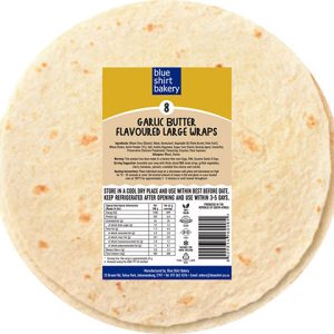 8 Garlic Butter Wraps (27CM) 16 packs per box
