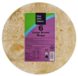 6 Large Brown Wraps (27CM) 16 packs per box